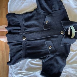 St. John black sweater top. Perfect condition!